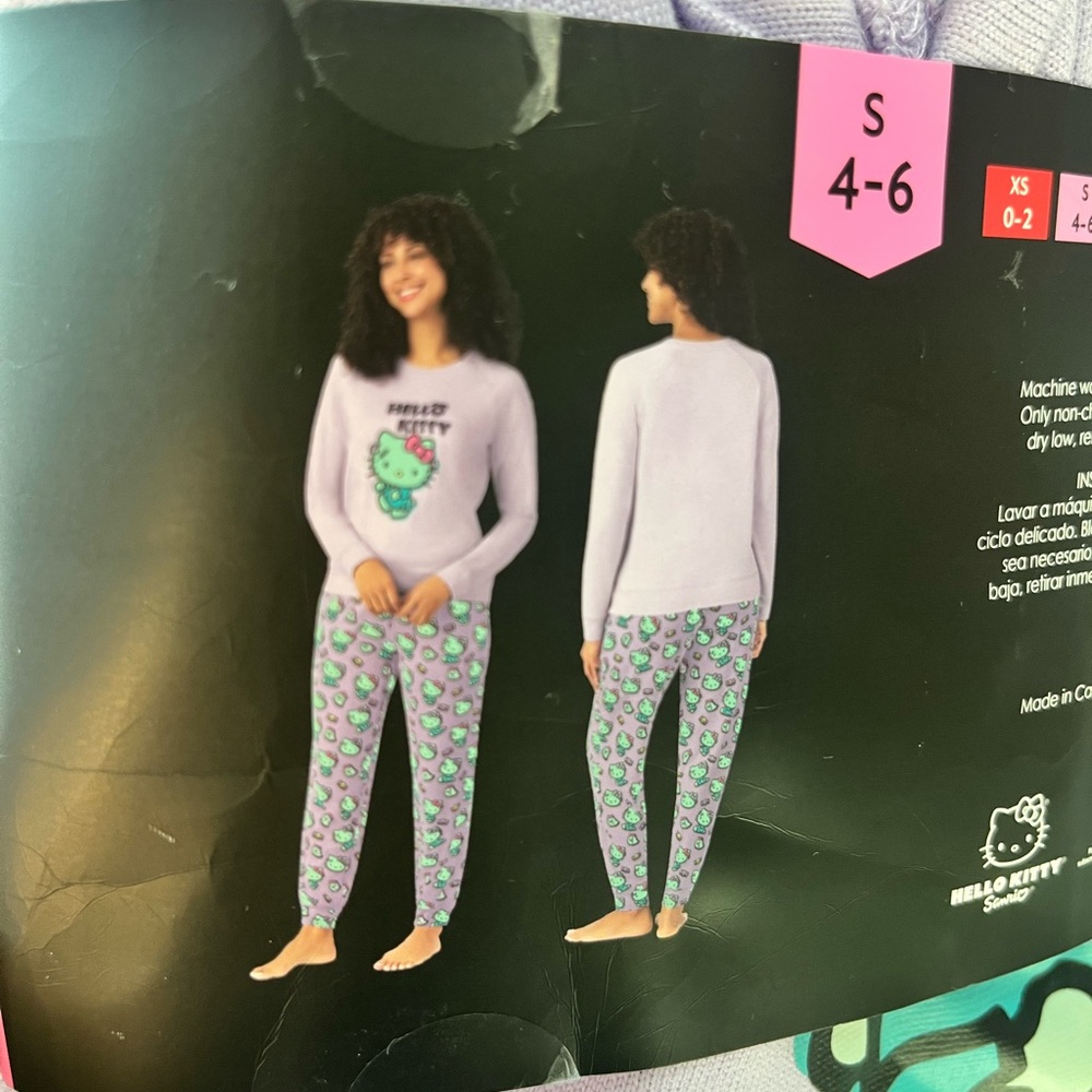 Hello Kitty Kids Pajama Set - Lavender and Mint